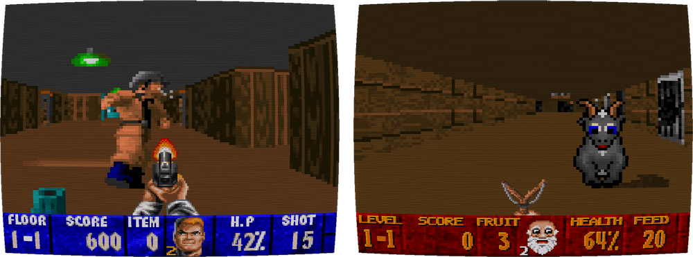 Comparison of Wolfenstein 3–D with Super 3D Noah's Ark